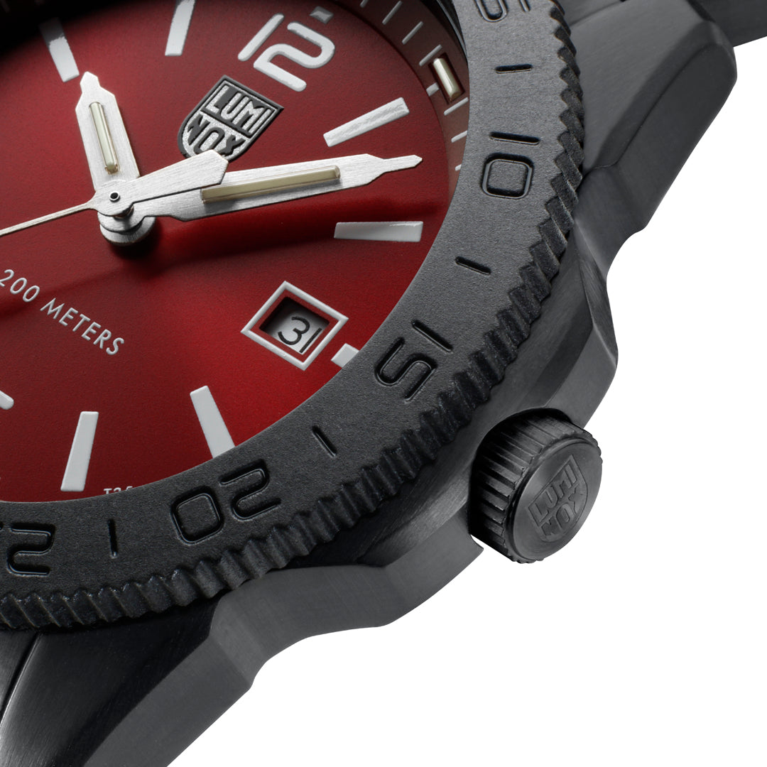 Luminox Pacific Diver Red Dial Black Steel 44mm Watch - XS.3135.B