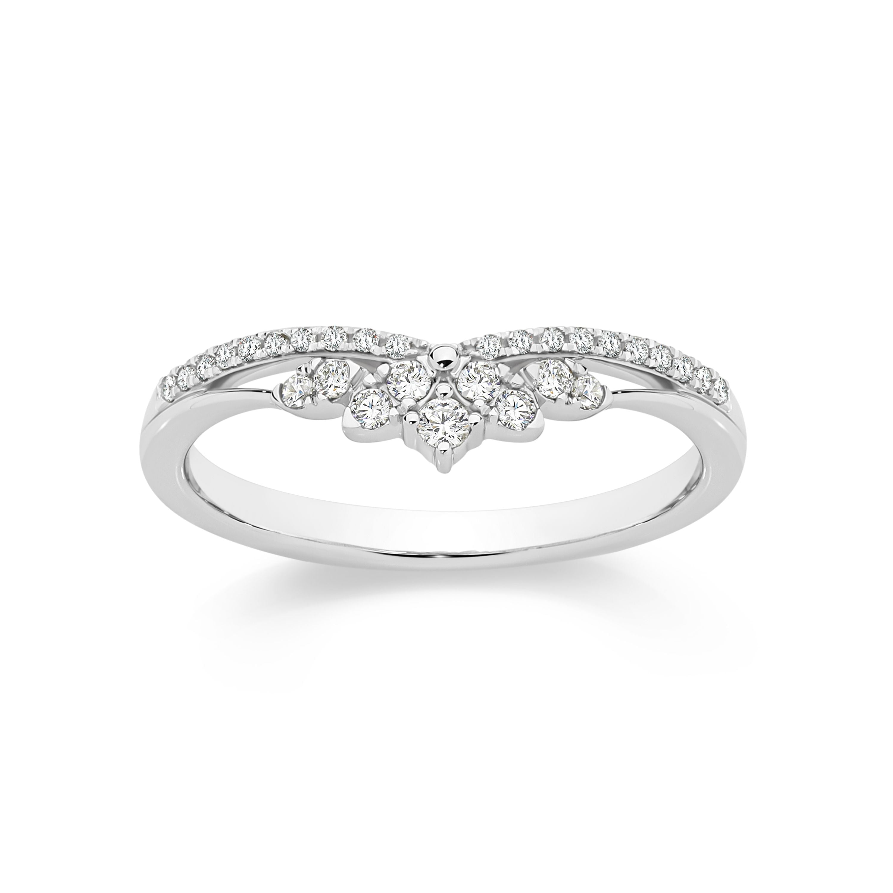 9ct White Gold 0.20ct Diamond Wish Ring