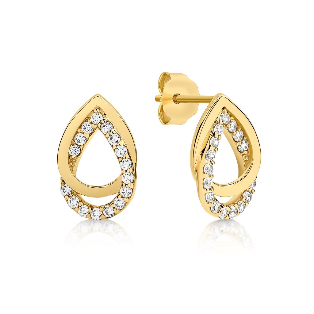 9ct gold cubic zirconia studs