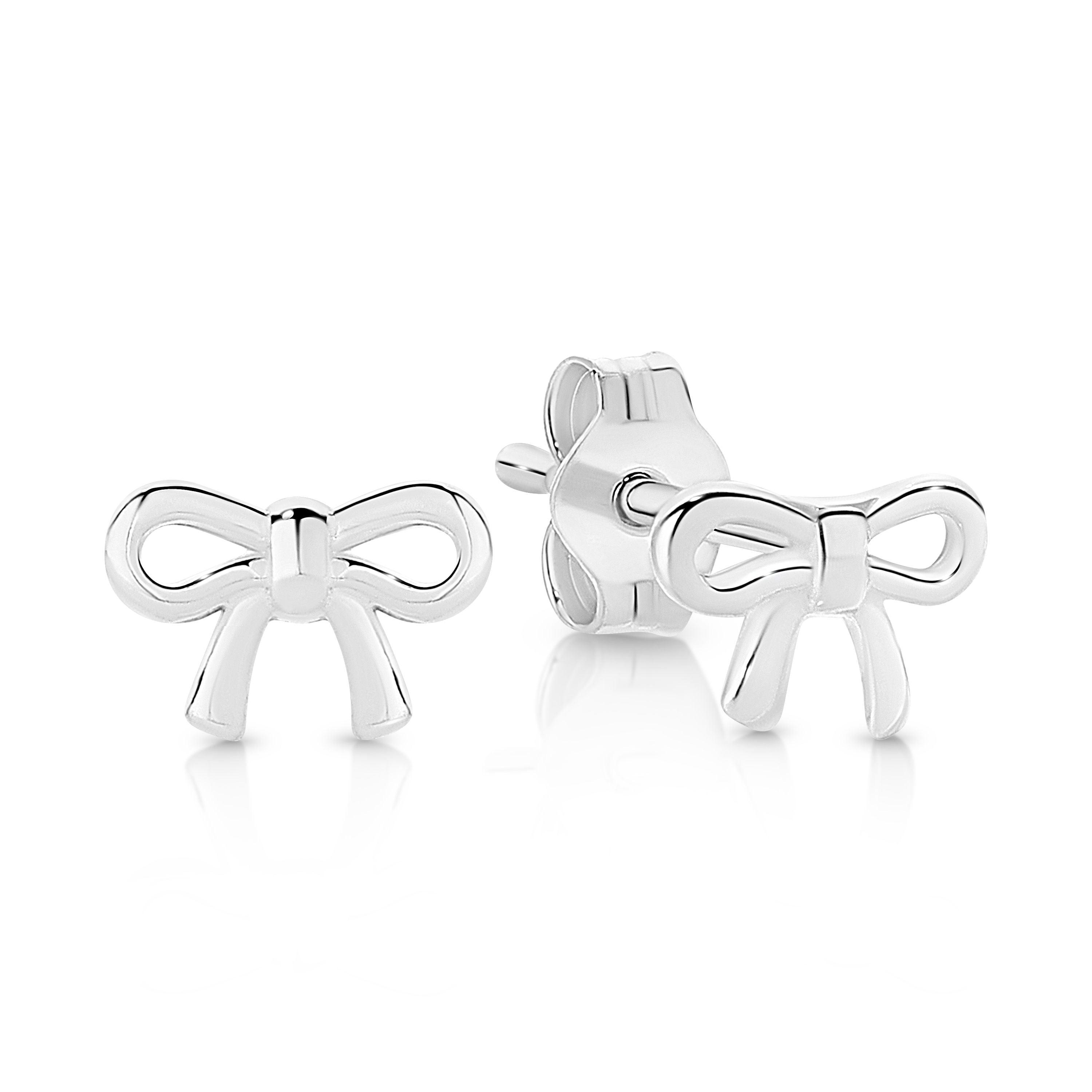 Silver Bow Studs