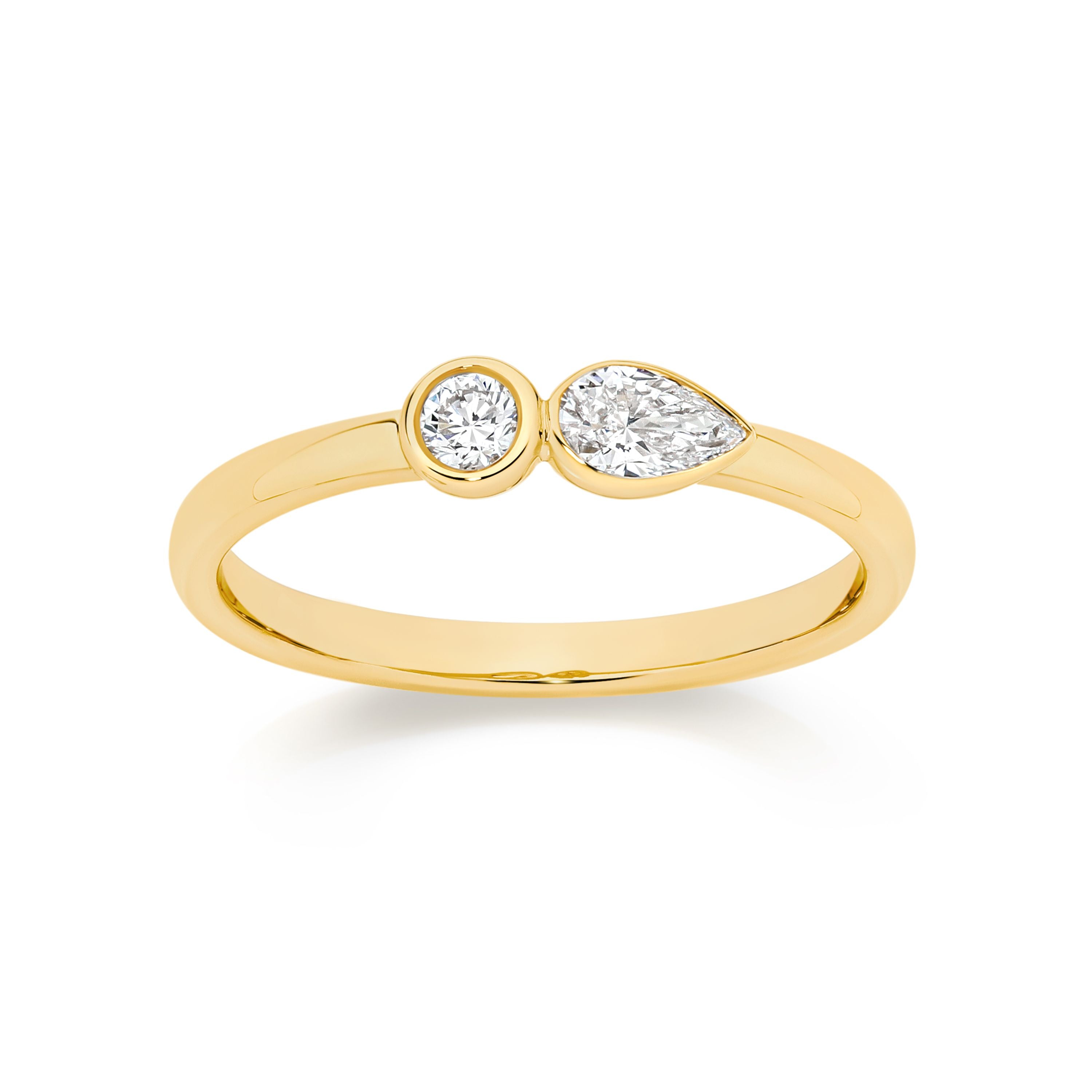 9ct Yellow Gold 0.35ct Lab Diamond Ring