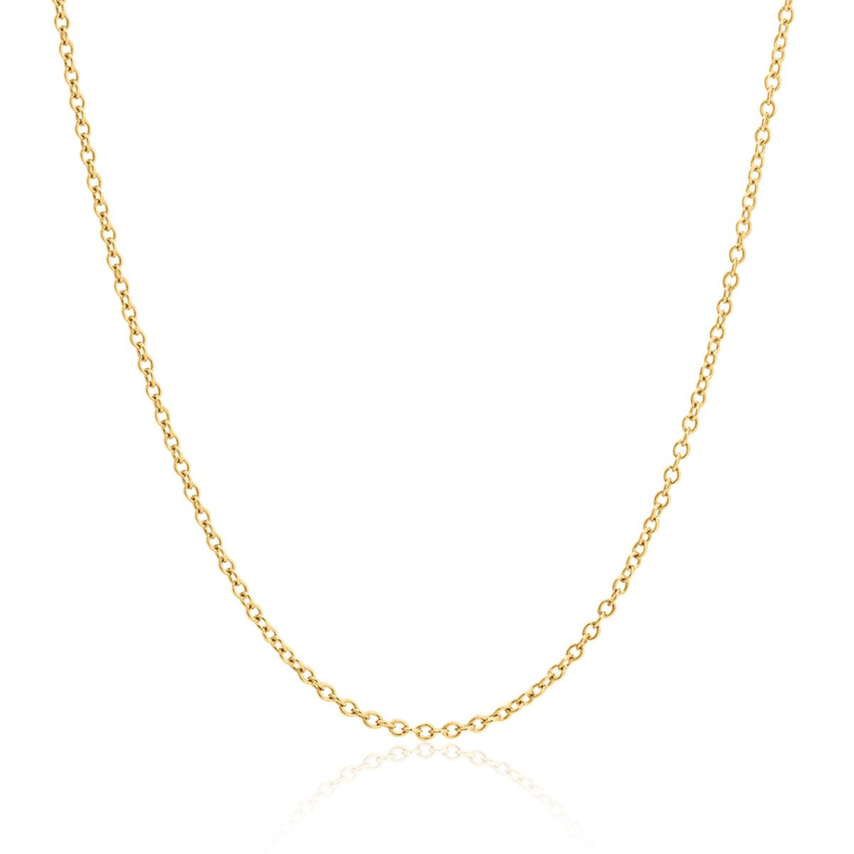 9ct Yellow Gold 1.3mm Trace Link Adjustable Chain