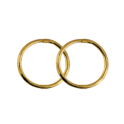 9ct Yellow Gold Medium faceted gold sleepers