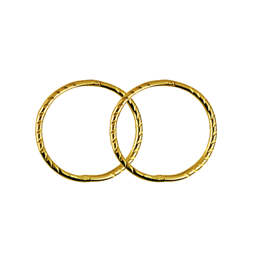 9ct Yellow Gold Mini twist gold sleepers