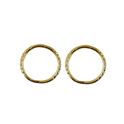9ct Yellow Gold Small twist gold sleepers