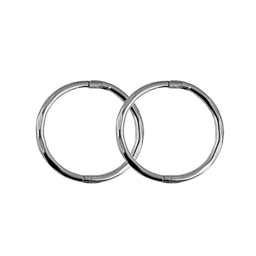 Sterling Silver Medium faceted sleeper Earrings