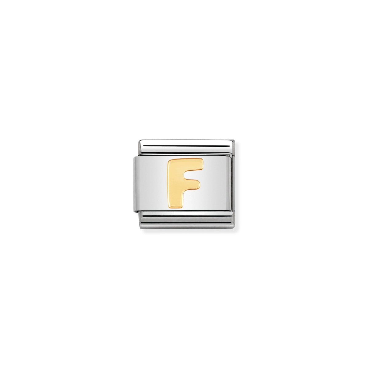 NOMINATION Composable Classic Link 030101/06 Letter F in 18ct Gold