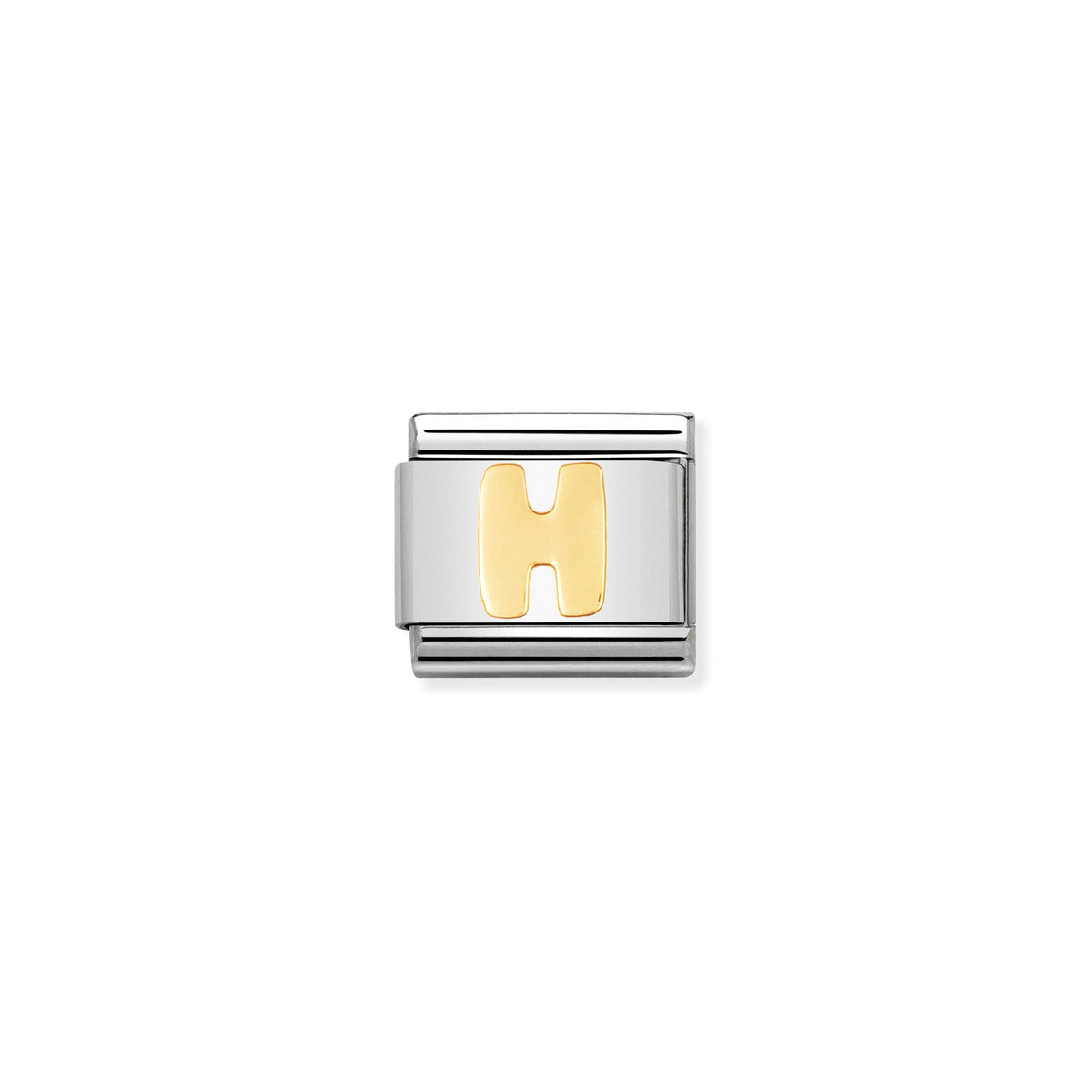 NOMINATION Composable Classic Link 030101/08 Letter H in 18ct Gold