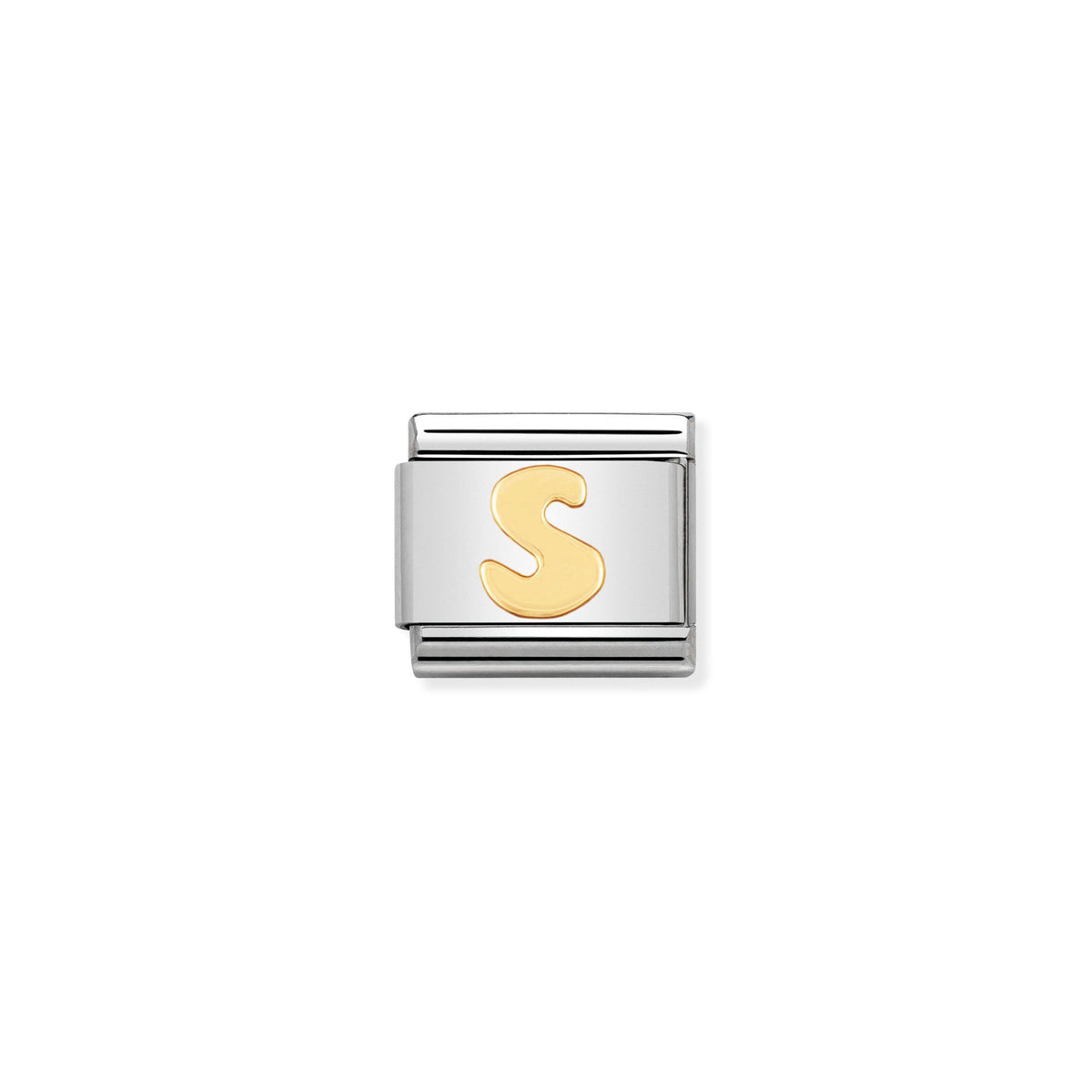 NOMINATION Composable Classic Link 030101/19 Letter S in 18ct Gold