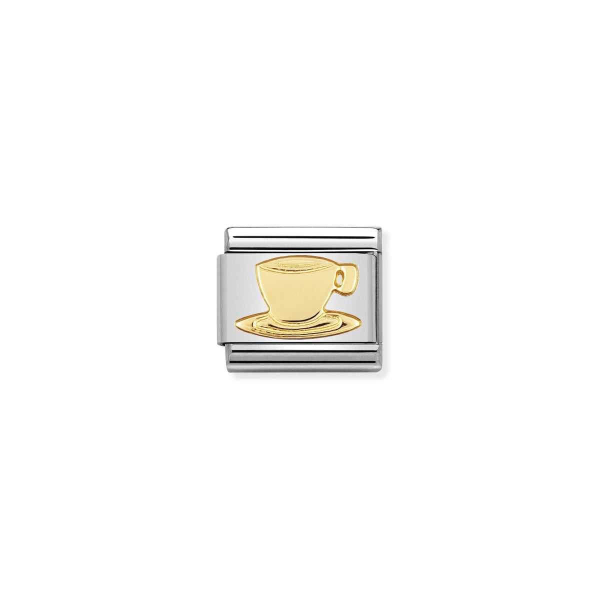 NOMINATION Composable Classic Link 030109/05 Coffee Cup Symbol in 18ct Gold