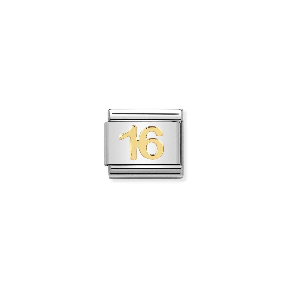 NOMINATION Composable Classic Link 030109/35 Number 16 Symbol in 18ct Gold