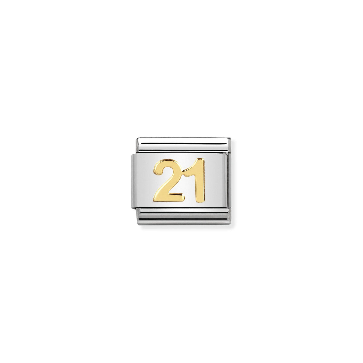 NOMINATION Composable Classic Link 030109/36 Number 21 Symbol in 18ct Gold