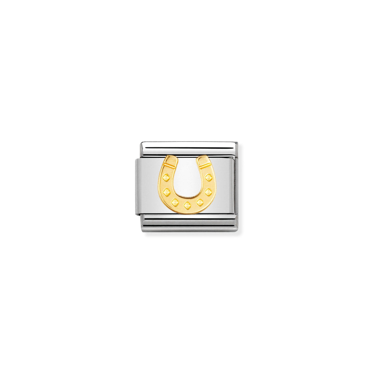 NOMINATION Composable Classic Link 030115/11 Danish Horseshoe Up in 18ct Gold