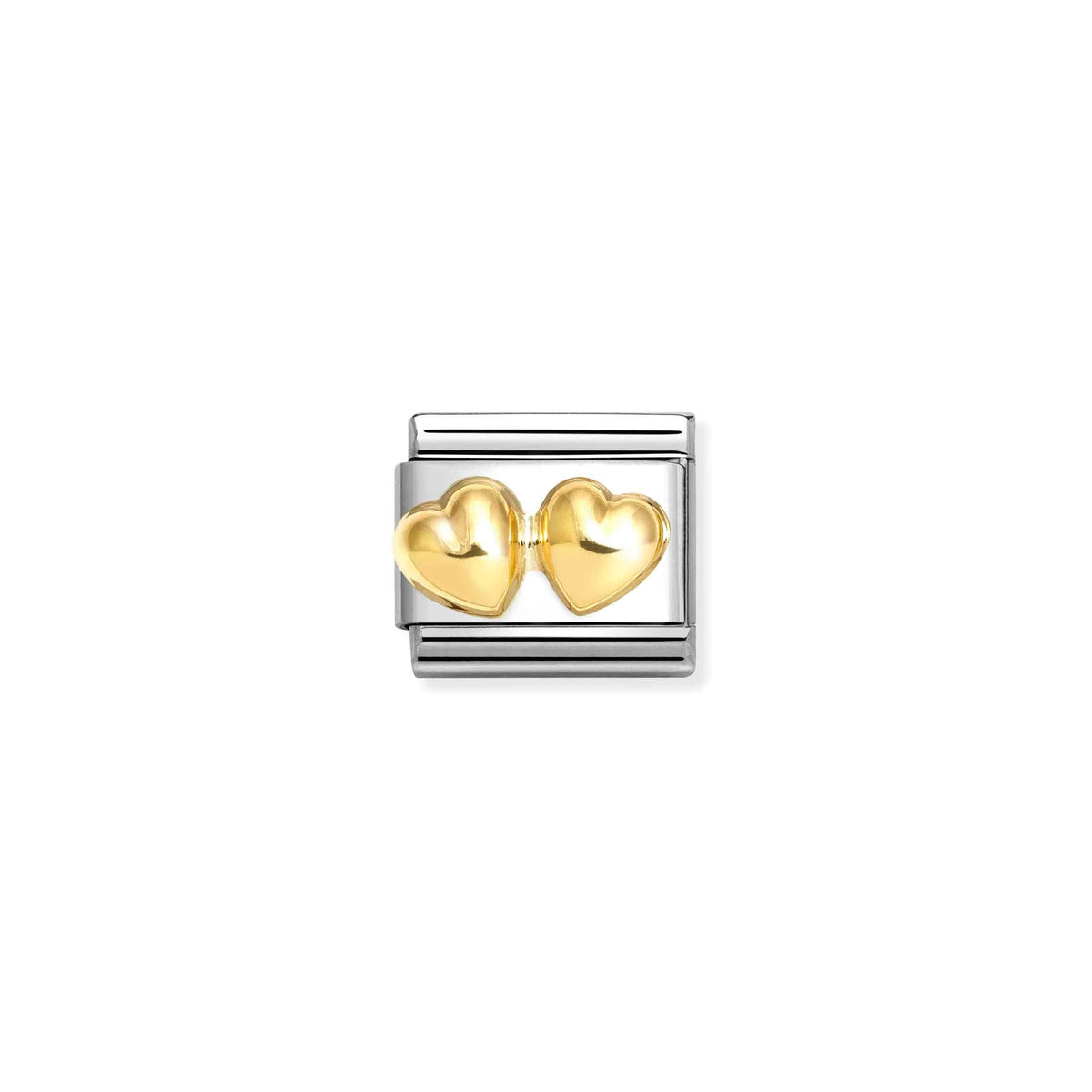 NOMINATION Composable Classic Link 030116/23 Double Rounded Hearts in Gold