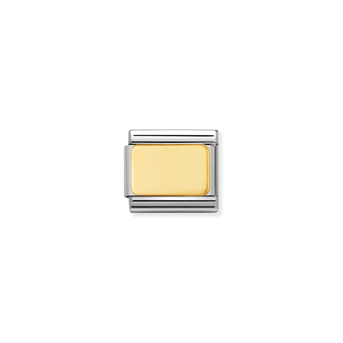NOMINATION Composable Classic Link 030121/01 Engravable Plate in 18ct Gold