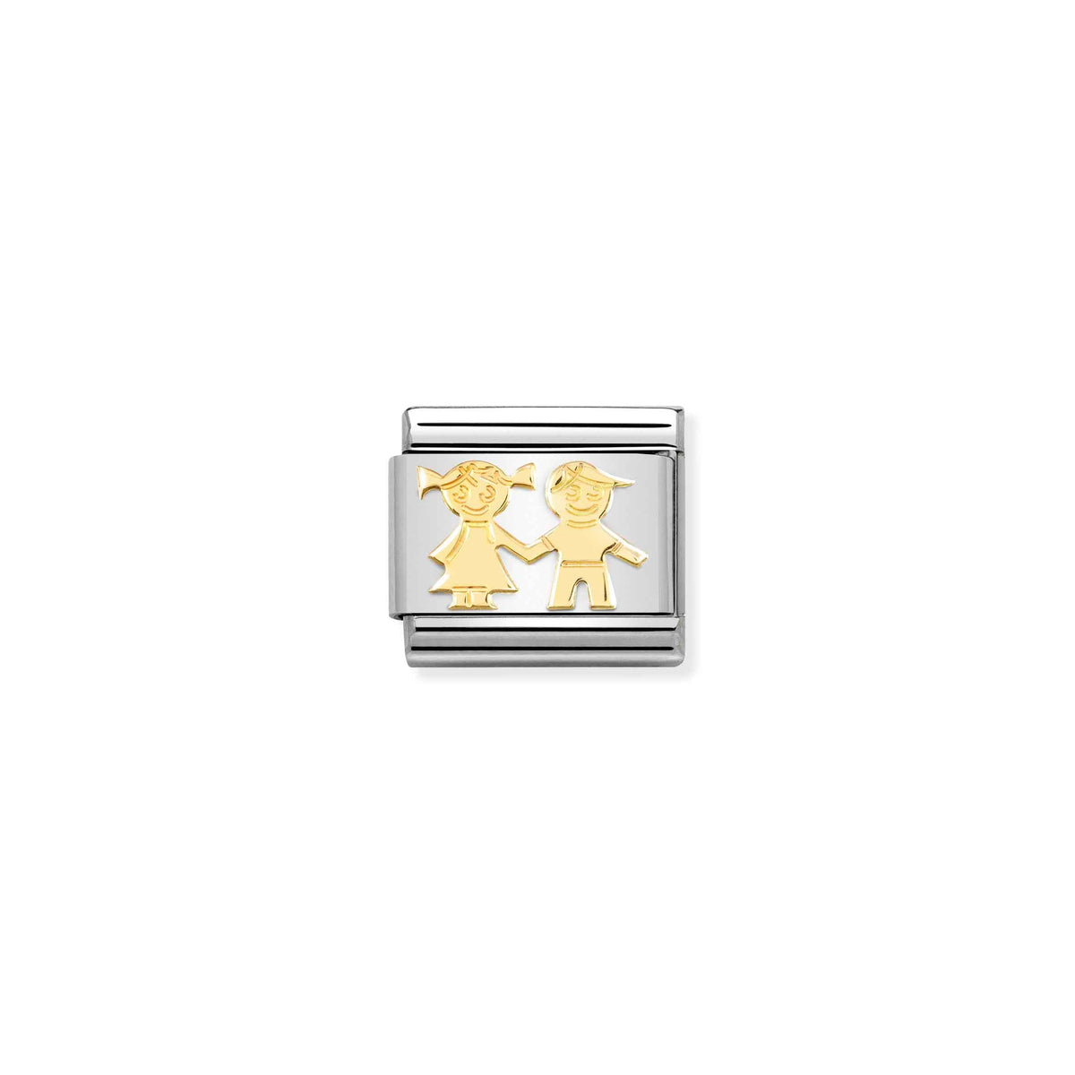 NOMINATION Composable Classic Link 030162/69 Sister & Brother in 18ct Gold