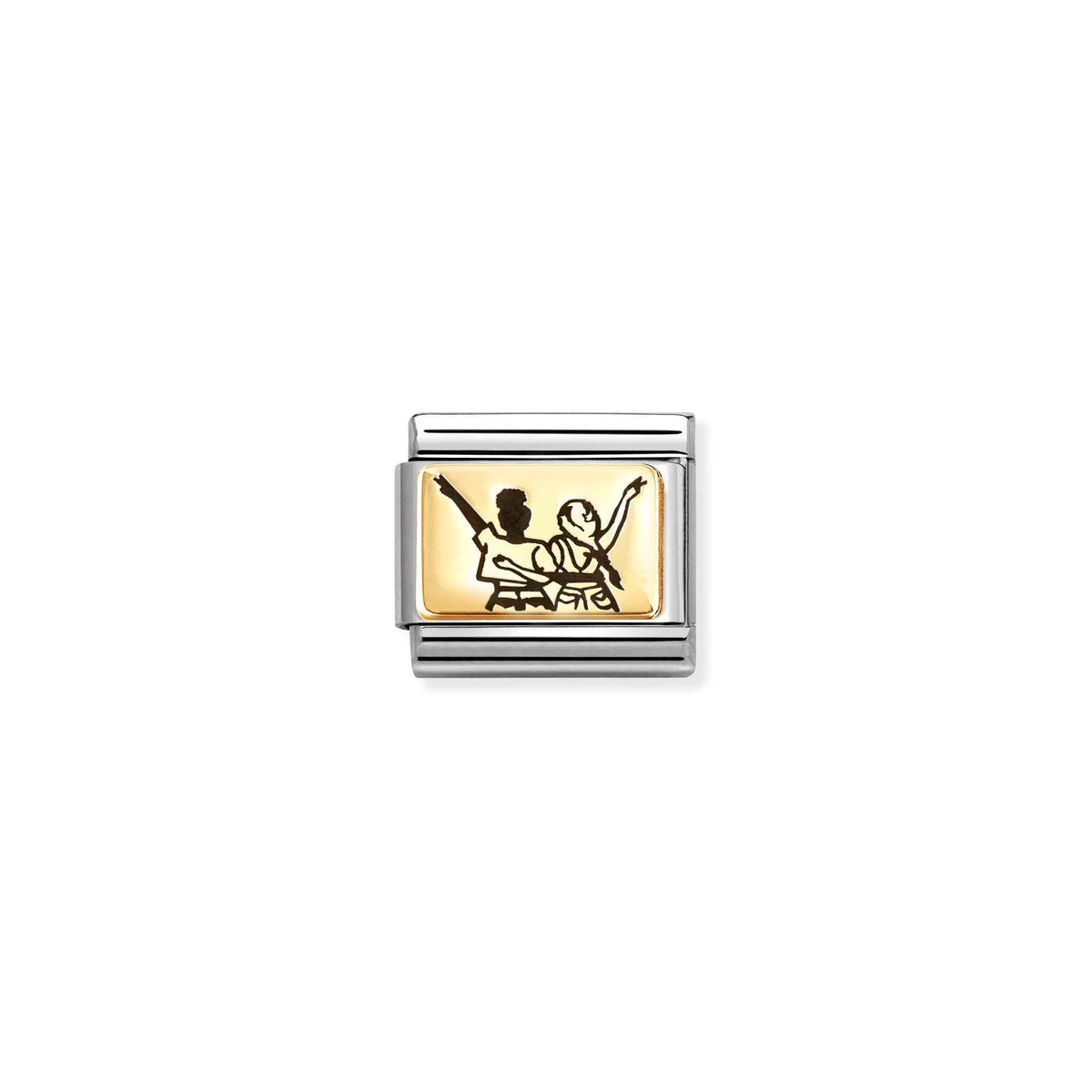 NOMINATION Composable Classic Link 030166/41 Concert Friends in 18ct Gold and Enamel