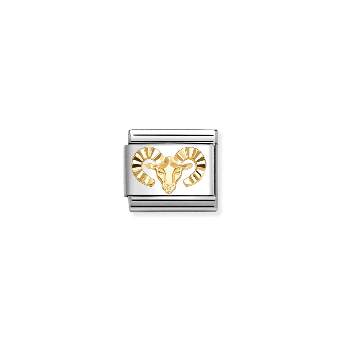 NOMINATION Composable Classic Link 030167/01 Aries with Etched Detail in 18ct Gold