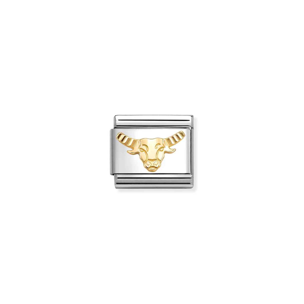 NOMINATION Composable Classic Link 030167/02 Taurus with Etched Detail in 18ct Gold