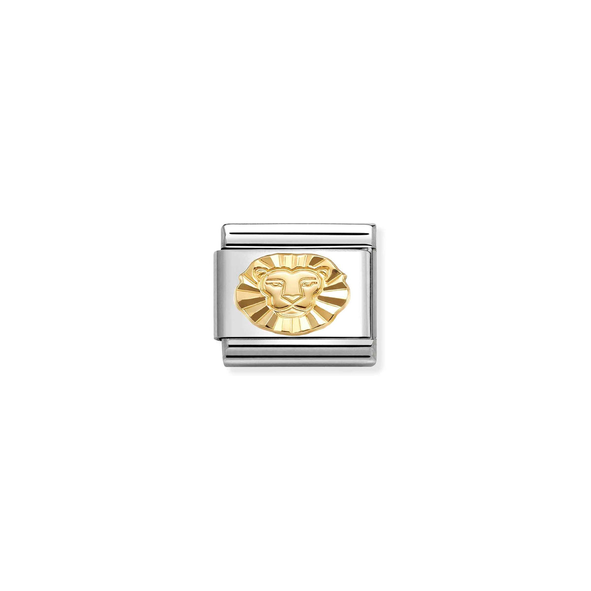 NOMINATION Composable Classic Link 030167/05 Leo with Etched Detail in 18ct Gold