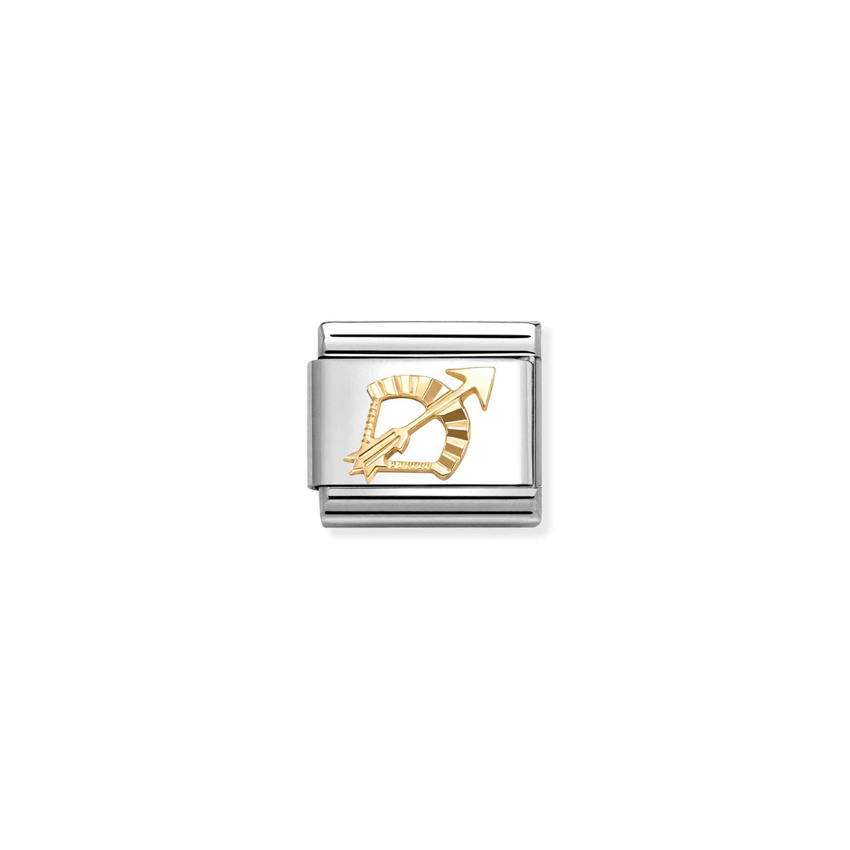 NOMINATION Composable Classic Link 030167/09 Sagittarius with Etched Detail in 18ct Gold