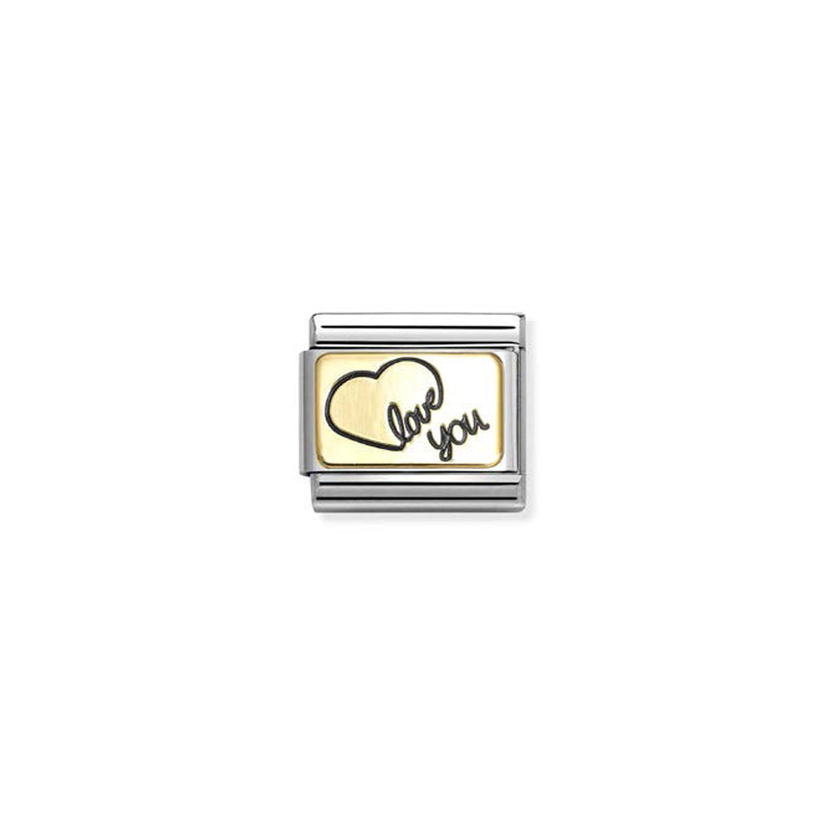 NOMINATION Composable Classic Link 030284/60 Love You Heart in Gold