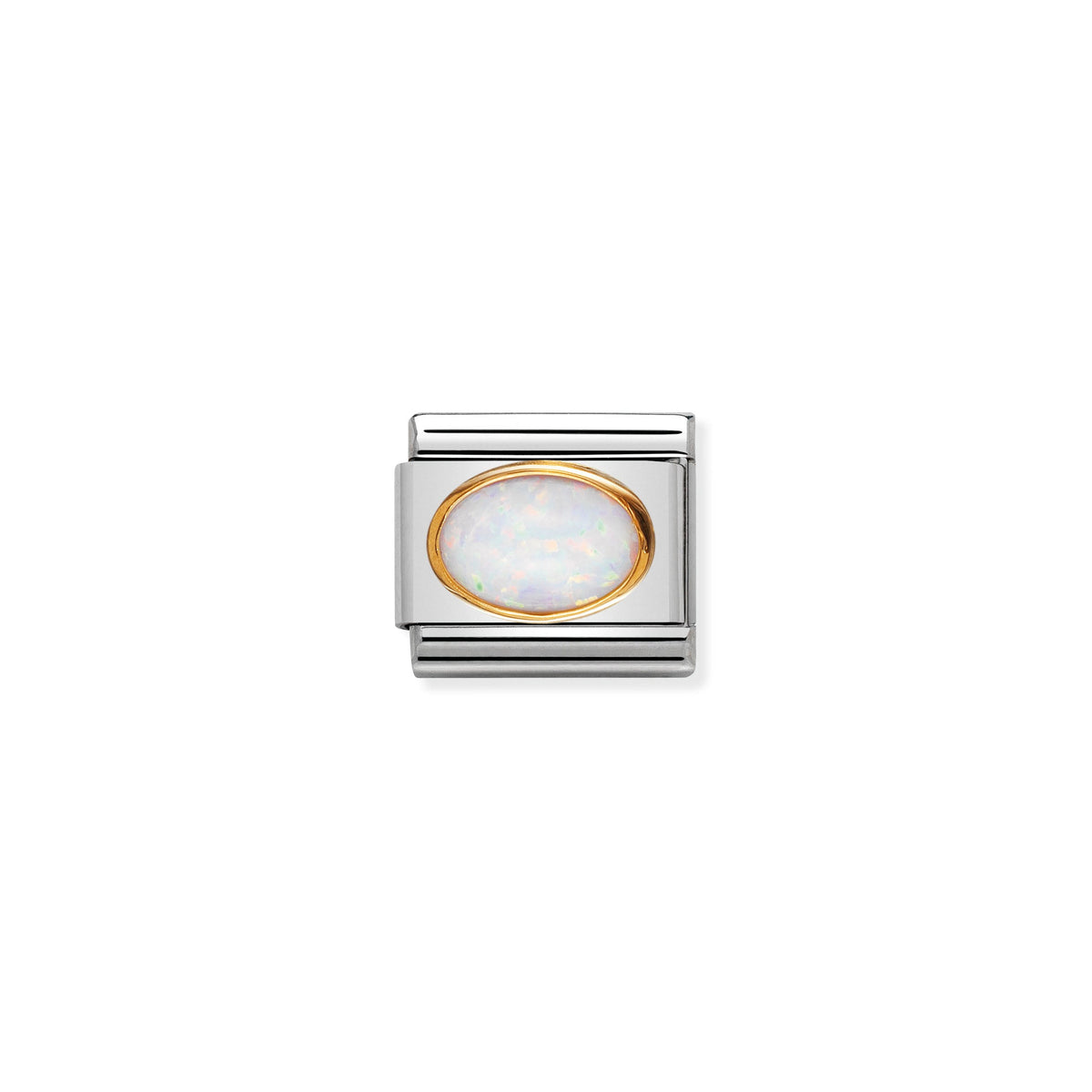 NOMINATION Composable Classic Link 030502/07 White Opal Oval in 18ct Gold