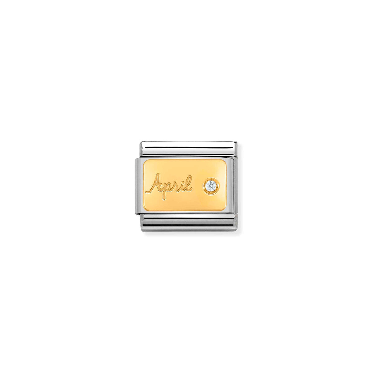 NOMINATION Composable Classic Link 030519/04 April Diamond in 18ct Gold