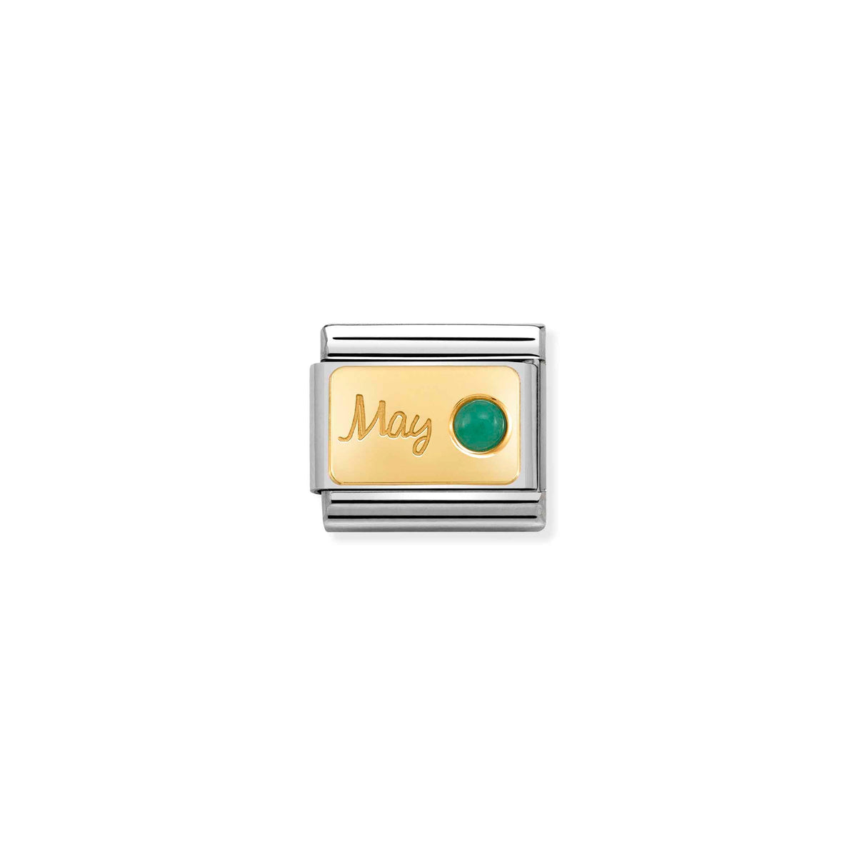 NOMINATION Composable Classic Link 030519/05 May Emerald in 18ct Gold