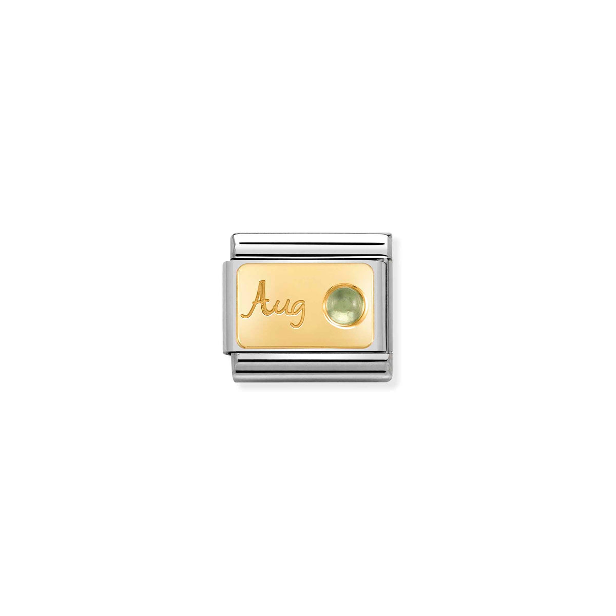 NOMINATION Composable Classic Link 030519/08 August Peridot in 18ct Gold