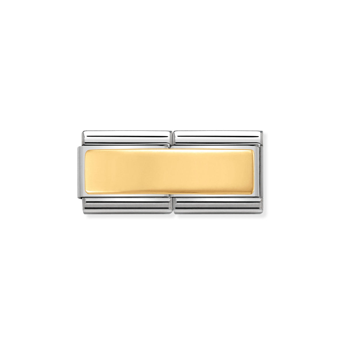 NOMINATION Composable Classic Double Link 030710/01 Smooth Engravable Plate in 18ct Gold