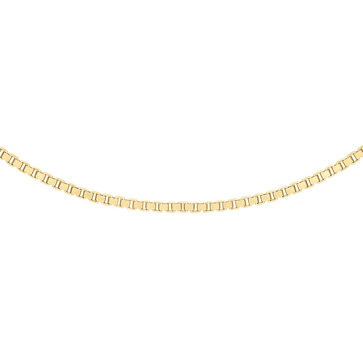 9ct Yellow Gold Solid Venetian Box Chain 45-50cm