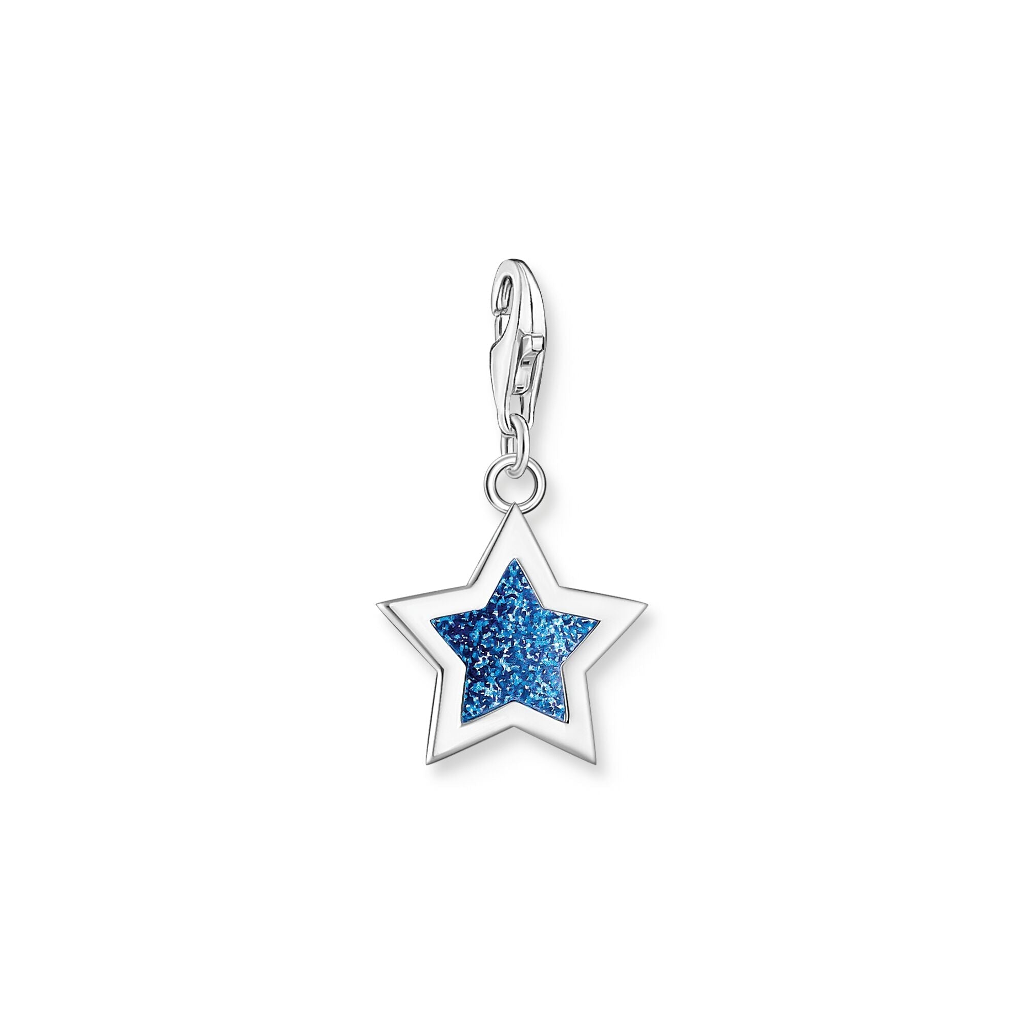 THOMAS SABO Silver Star Charm With Dark Blue Glitter