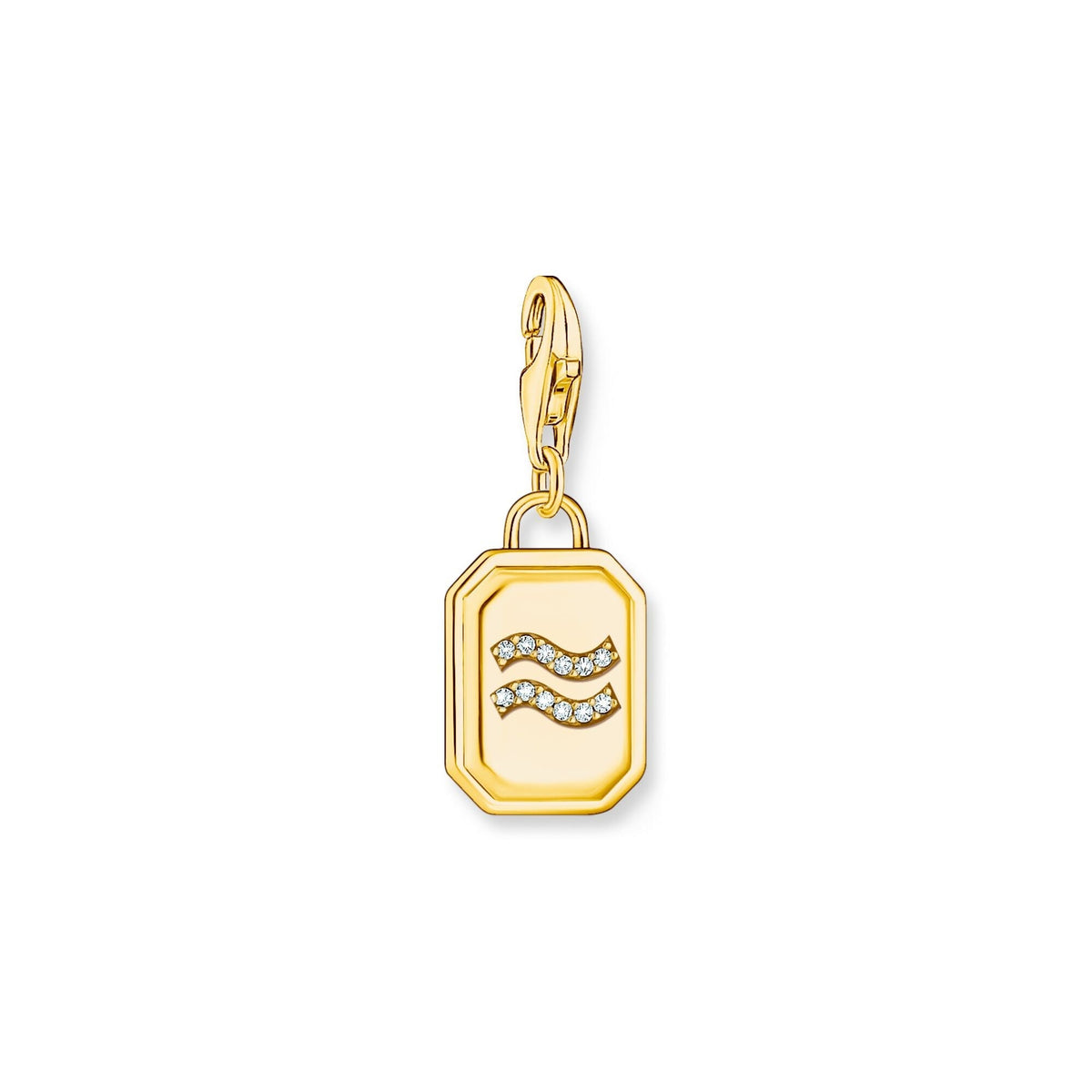 THOMAS SABO Charm Pendant Aquarius Zodiac Sign Gold