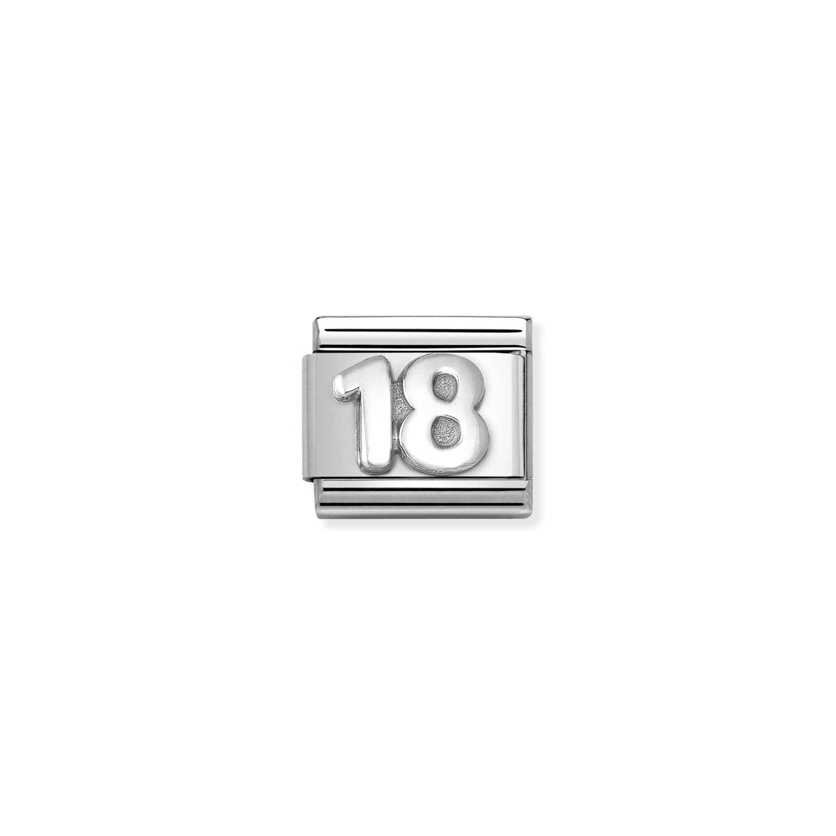 NOMINATION Composable Classic Link 330101/56 Number 18 in 925 Silver