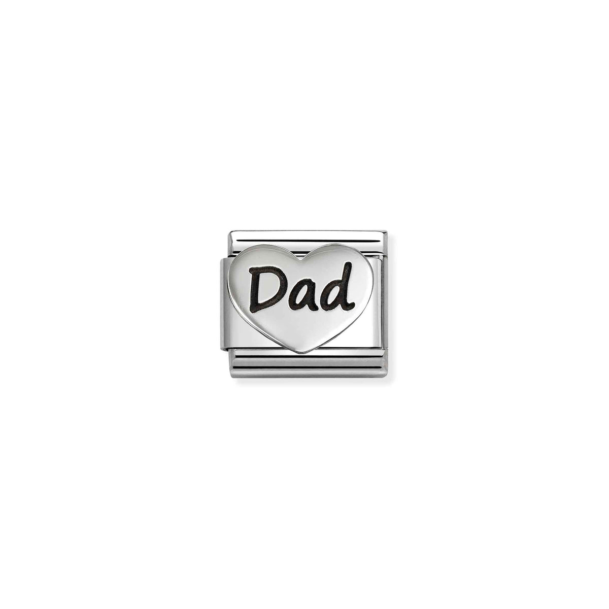 NOMINATION Composable Classic Link 330114/24 Dad Heart in Silver