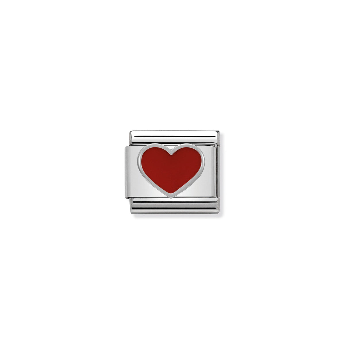 NOMINATION Composable Classic Link 330202/17 Red Heart in Enamel & 925 Silver