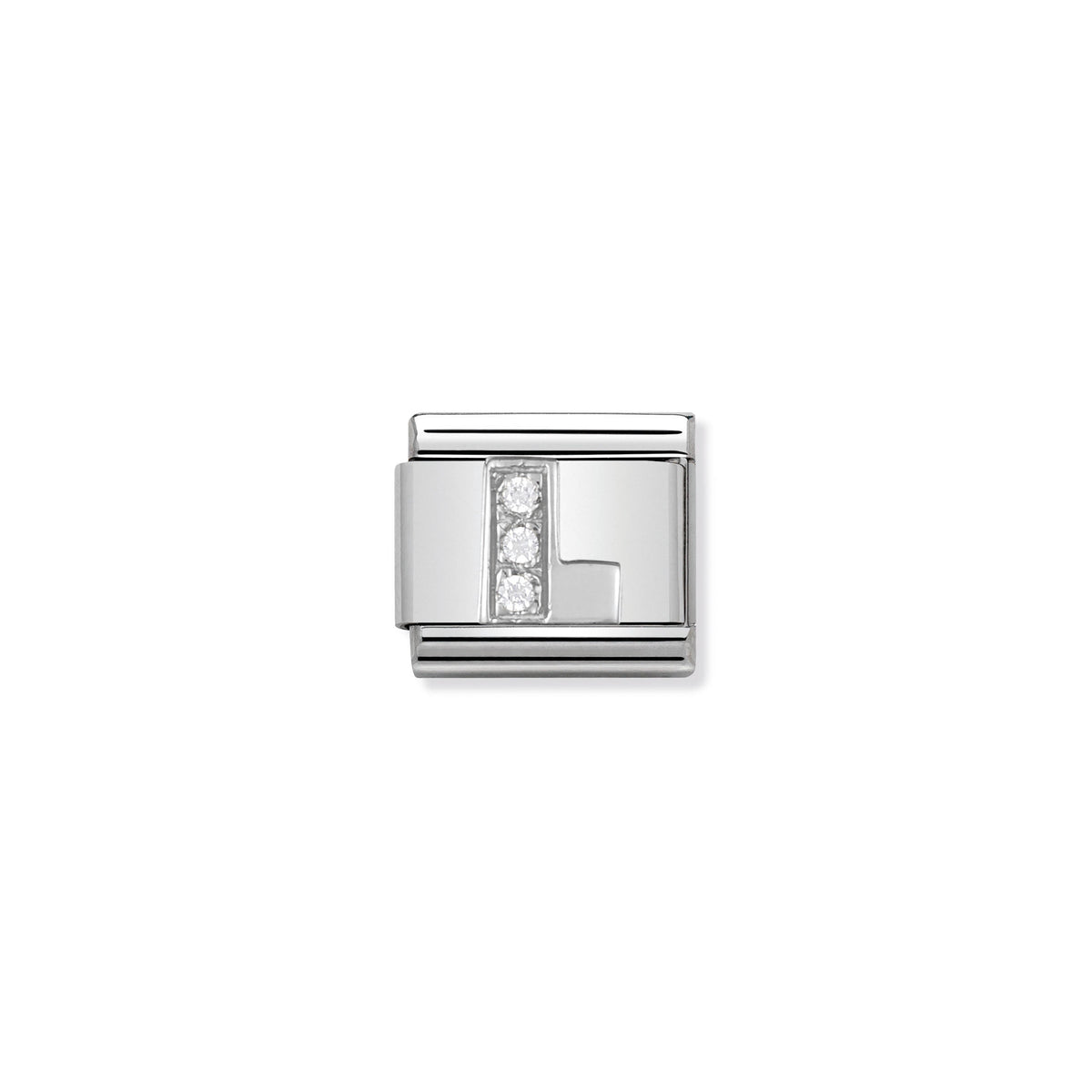 NOMINATION Composable Classic Link 330301/12 Letter L with Cubic Zirconia in 925 Silver