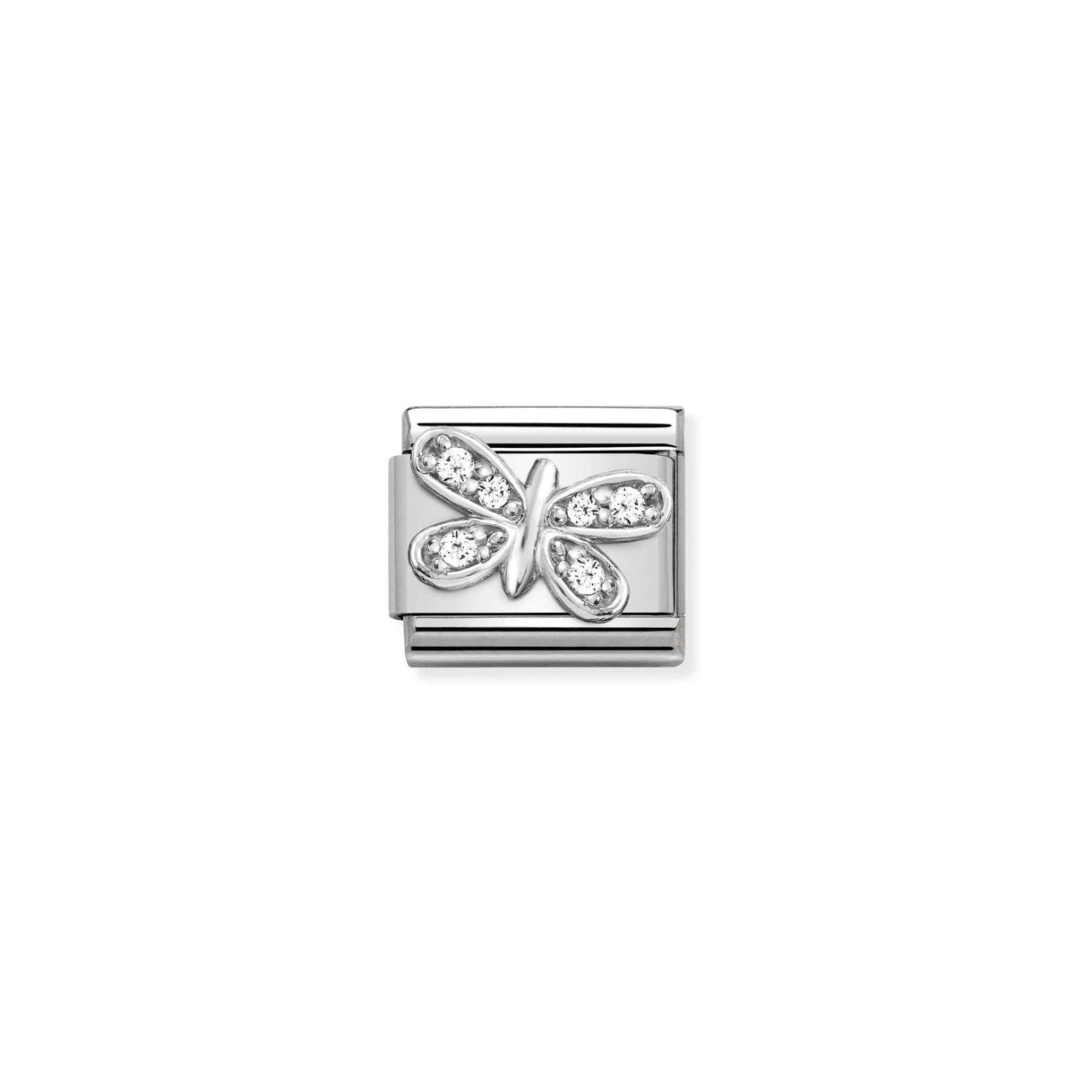 NOMINATION Composable Classic Link 330304/35 White Butterfly Cubic Zirconia in Silver
