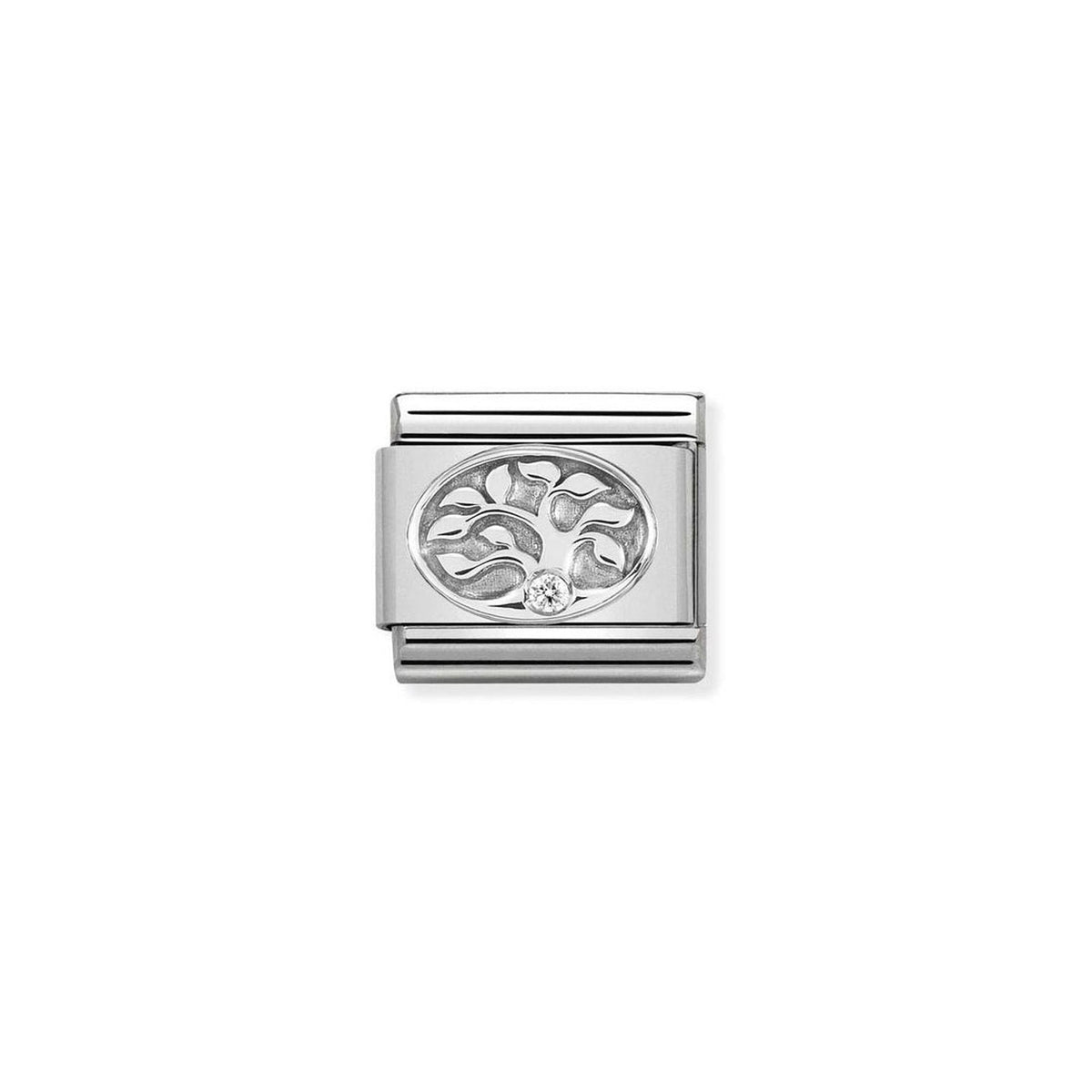 NOMINATION Composable Classic Link 330311/10 Tree of Life with White Cubic Zirconia in 925 Silver