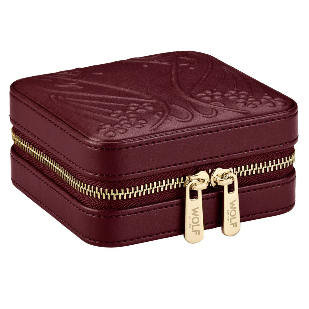 WOLF x Liberty Small Travel Zip Case - Burgundy