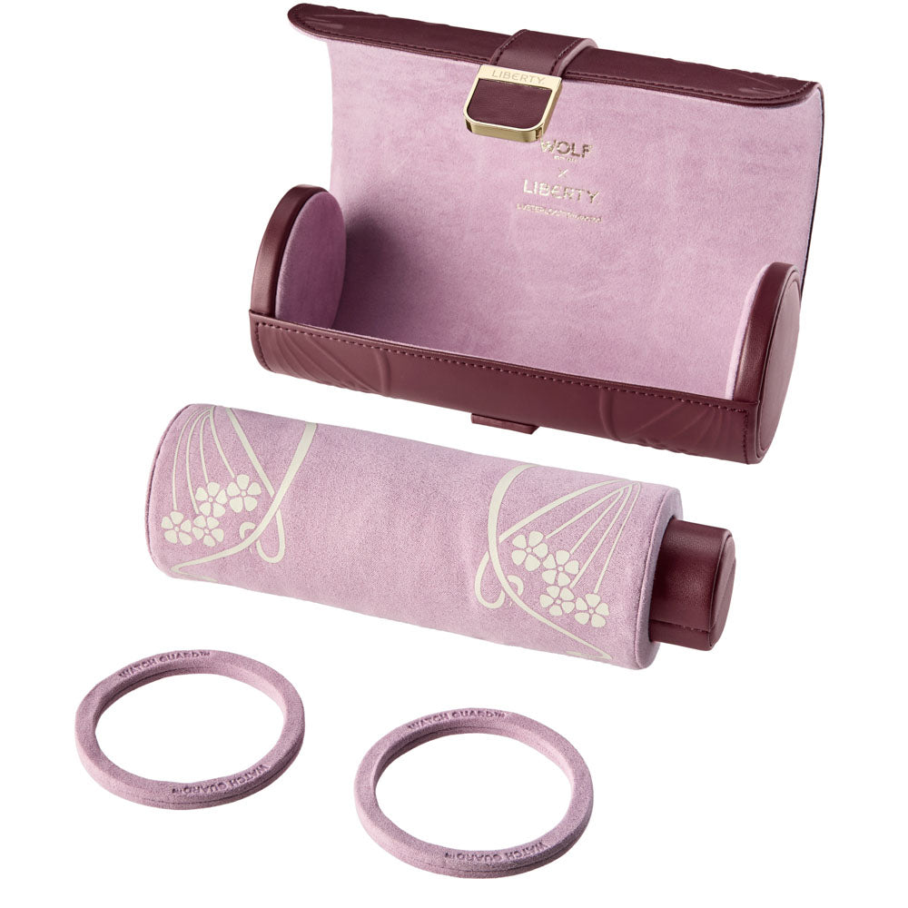 WOLF x Liberty Triple Watch Roll - Burgundy