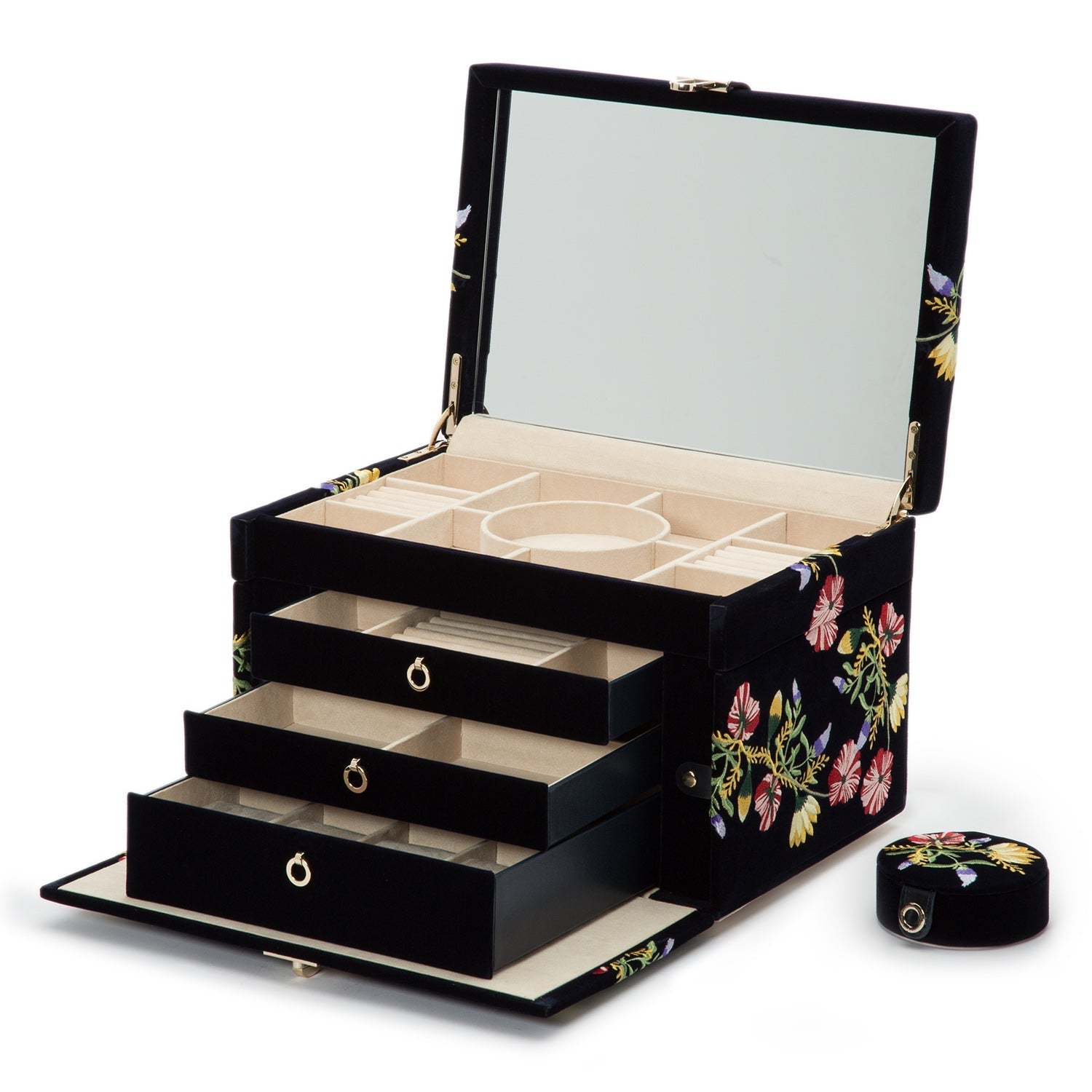 Wolf Zoe Large Jewellery Box Indigo