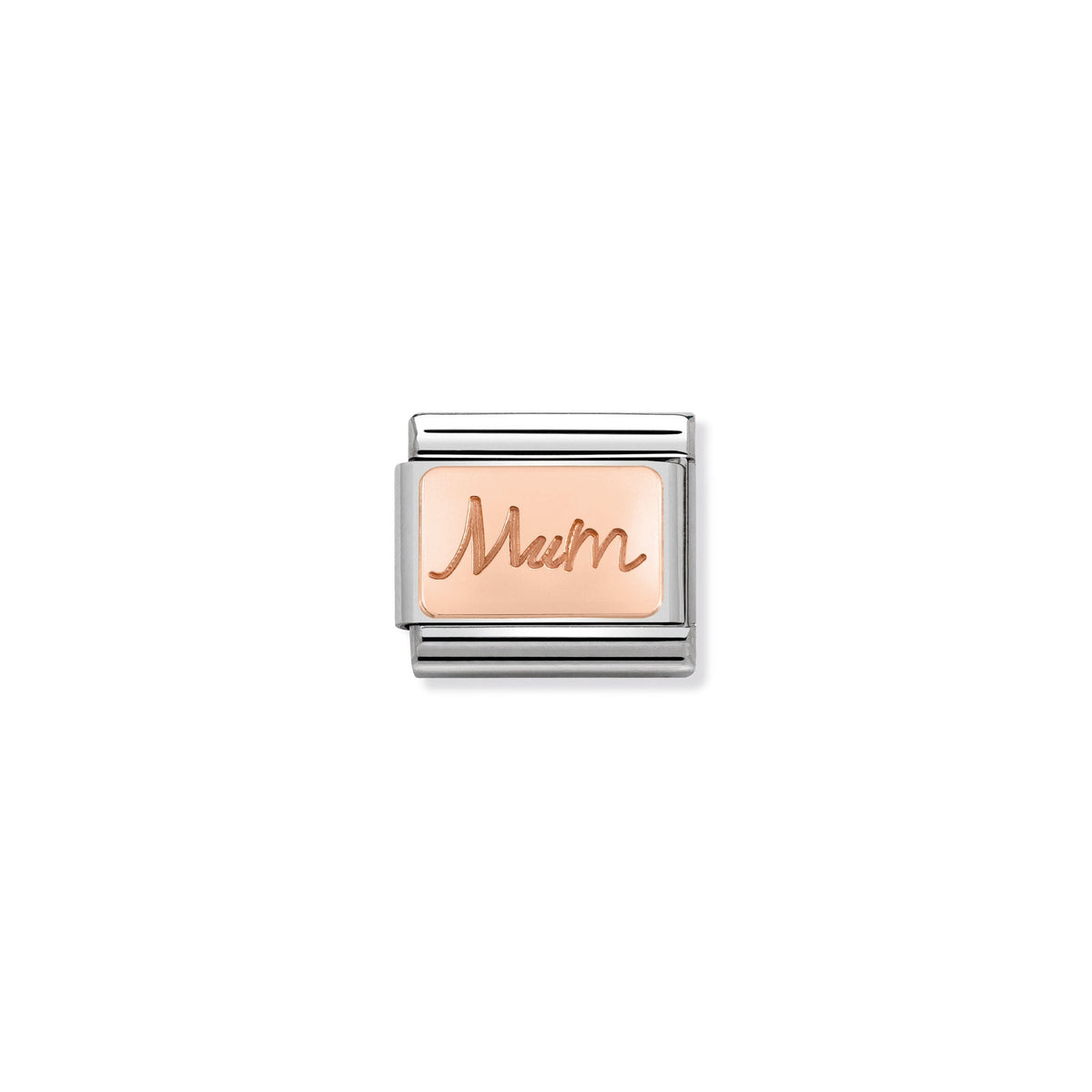 NOMINATION Composable Classic Link 430101/34 Mum Plate in 9ct Rose Gold