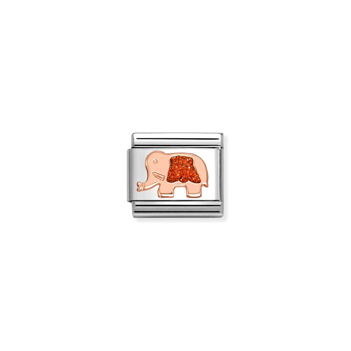 NOMINATION Composable Classic Link 430205/37 Red Elephant in 9ct Rose Gold