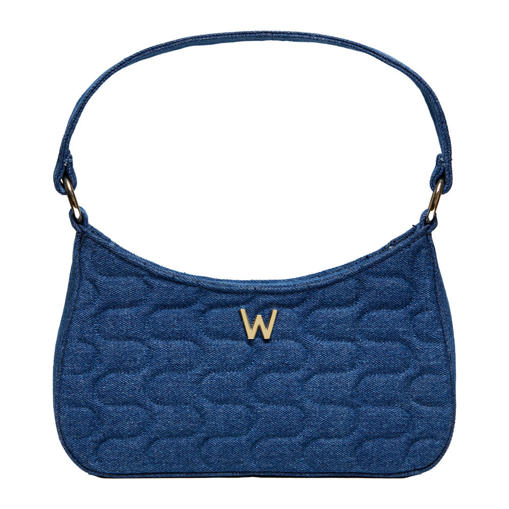 Wolf Mimi Swirl Shoulder Bag with Scarf Denim