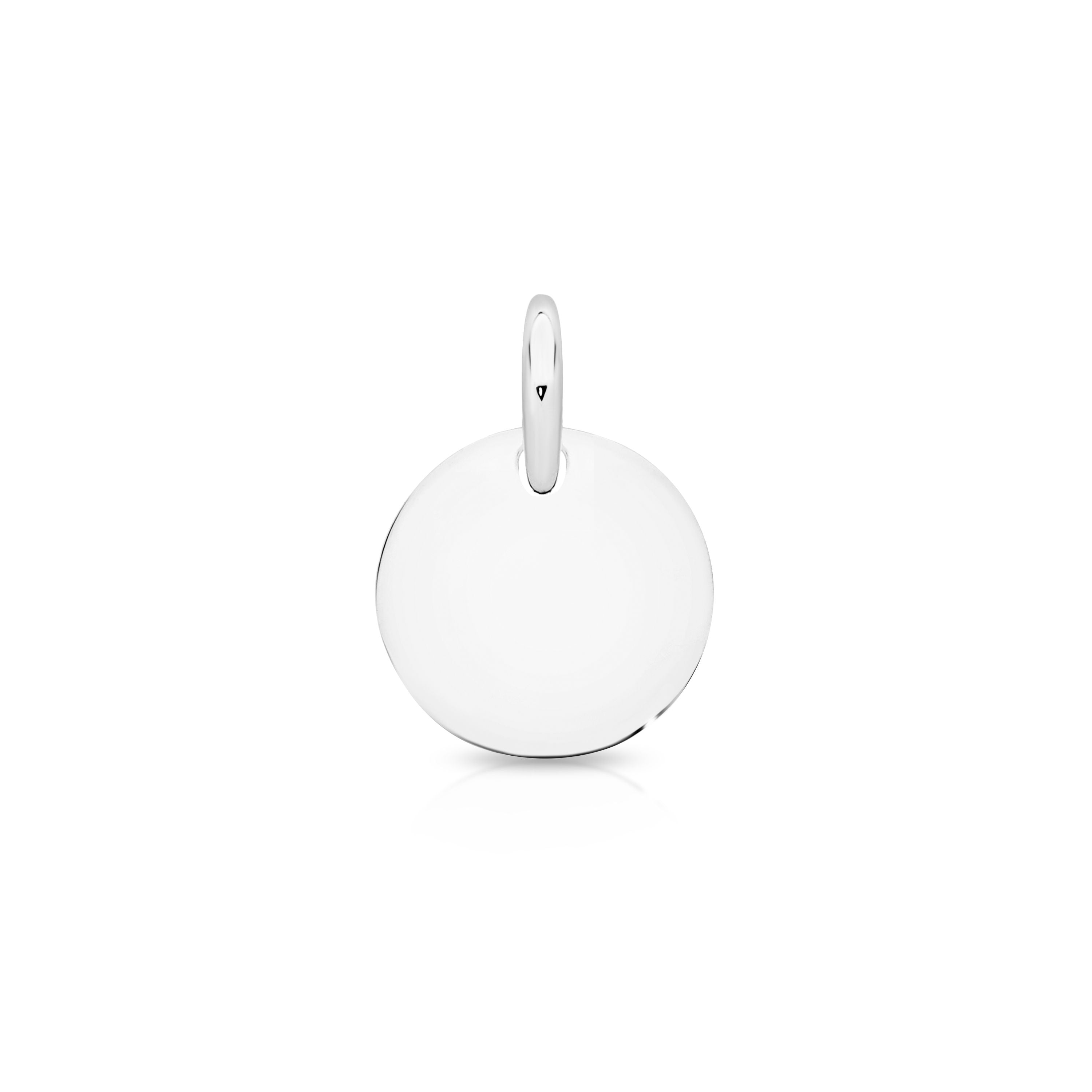 Silver Round Disc Pendant