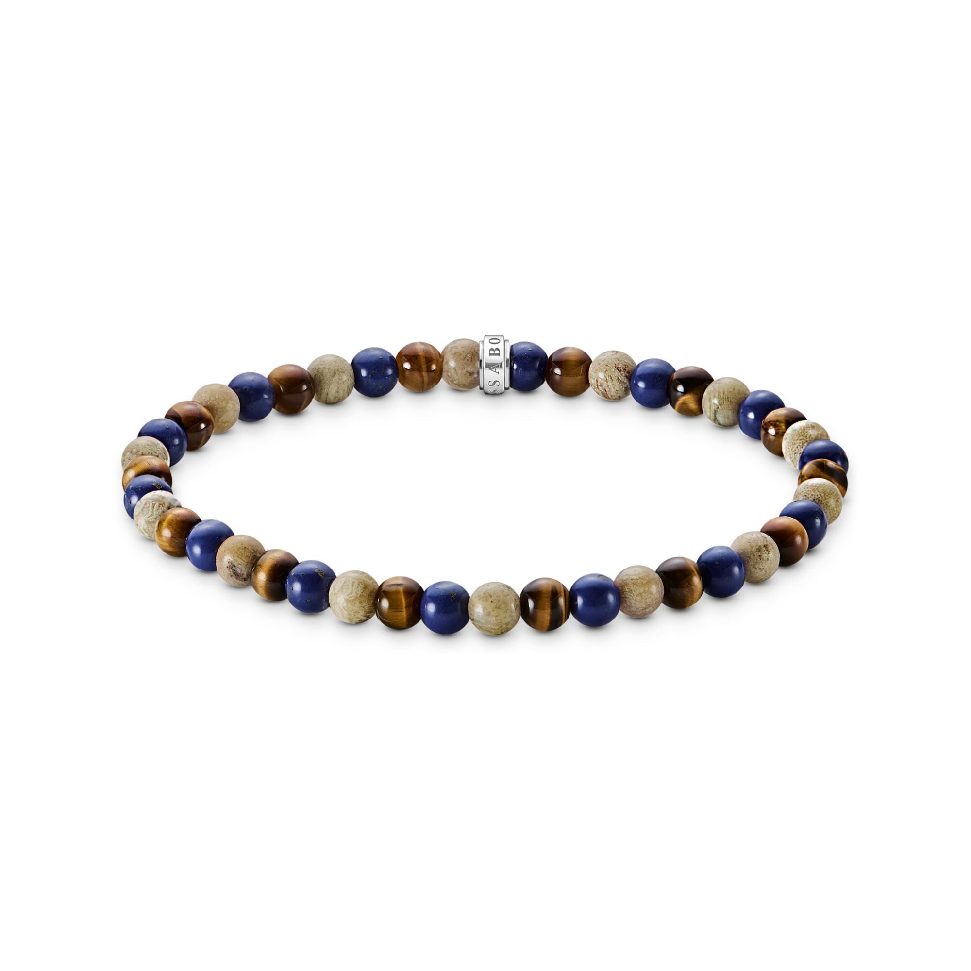 THOMAS SABO Bracelet with brown and blue beads