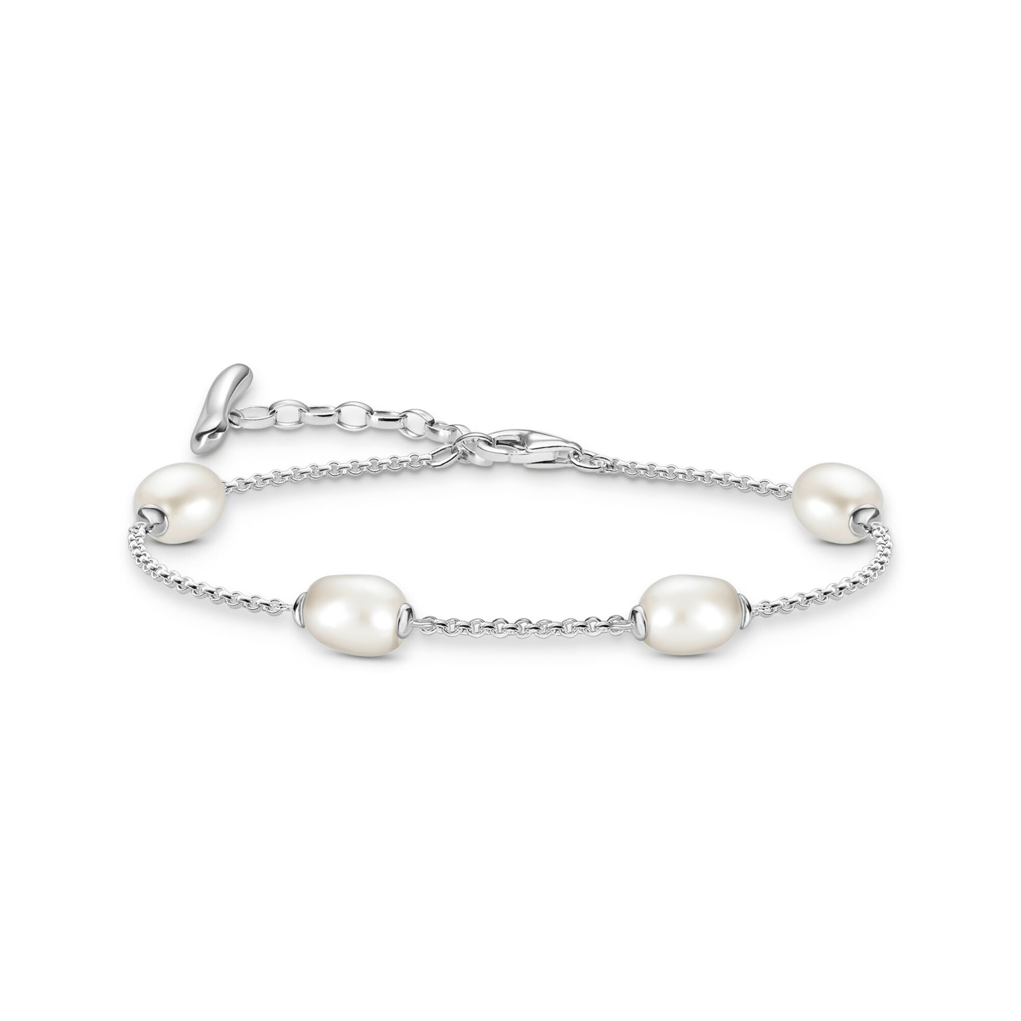THOMAS SABO Bracelet with Freshwater Pearls in Silver