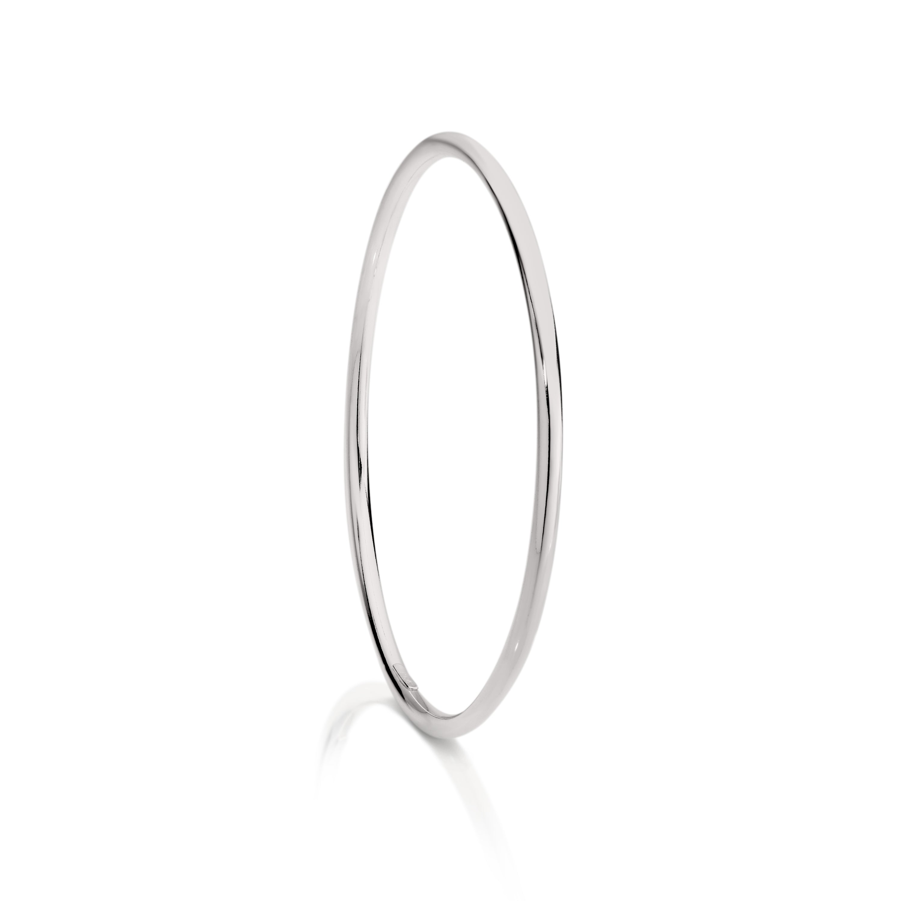 Silver 3mm golf bangle 65mm